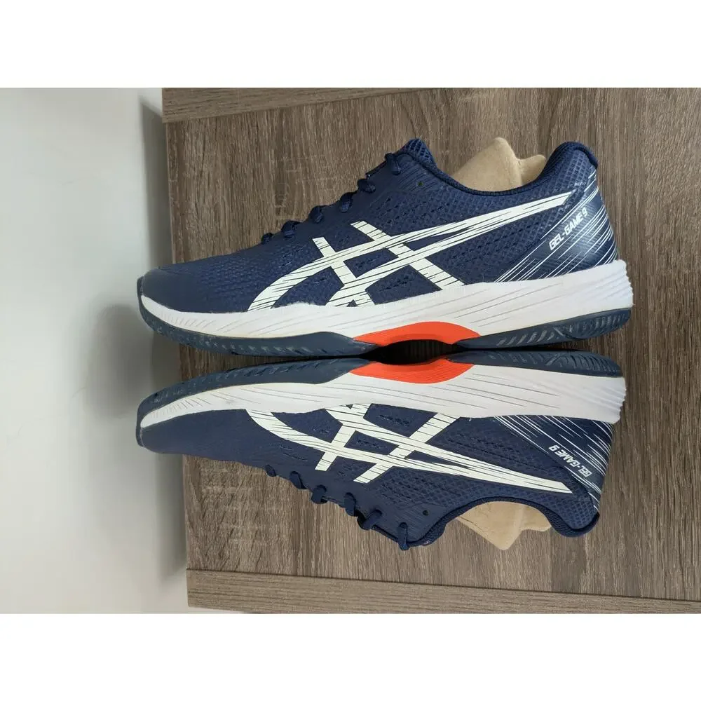 Asics Gel-Game 9 Pickleball Shoes Mens 10 Blue White Performance Court Sneakers